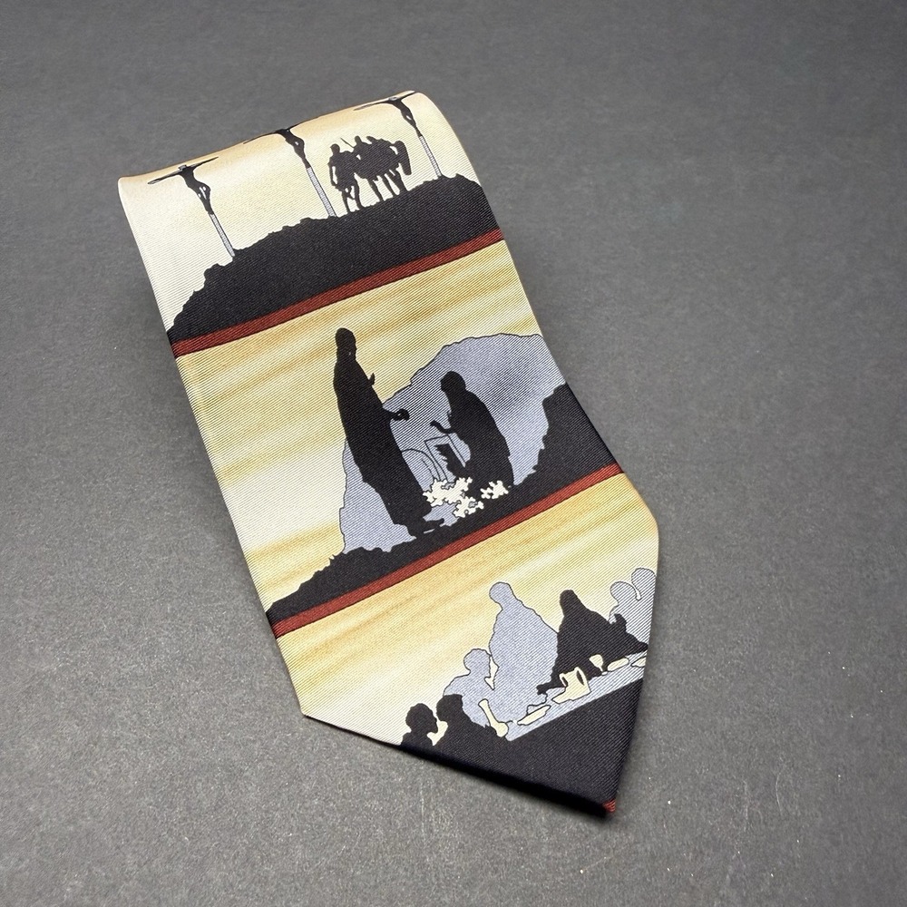 Eagle Neckwear Men's Tie 100% Silk Religious Cross Faith Jesus Pastor Bible
